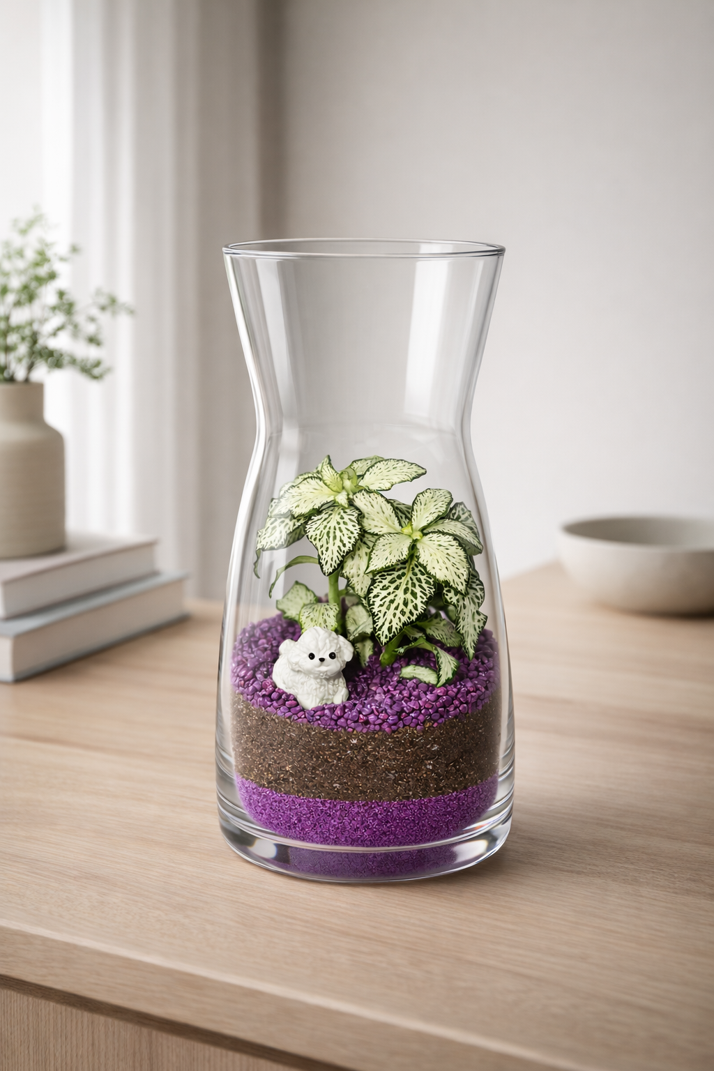 Rastlinné terárium fialové