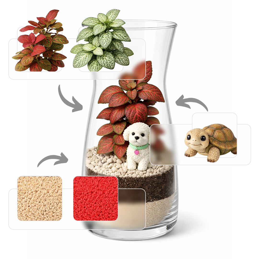 Rastlinné terárium podľa seba (konfigurátor)